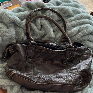 Elegant Brown Leather Handbag